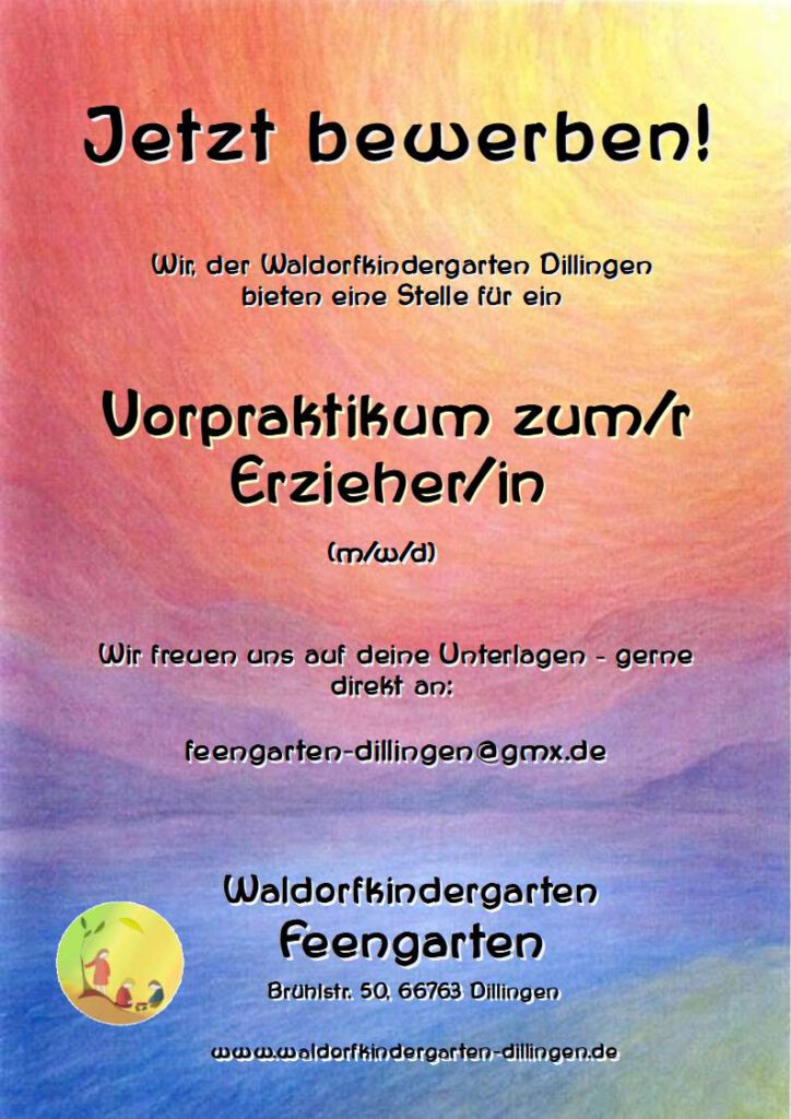 Stellenangebote – Waldorfkindergarten Feengarten Dillingen