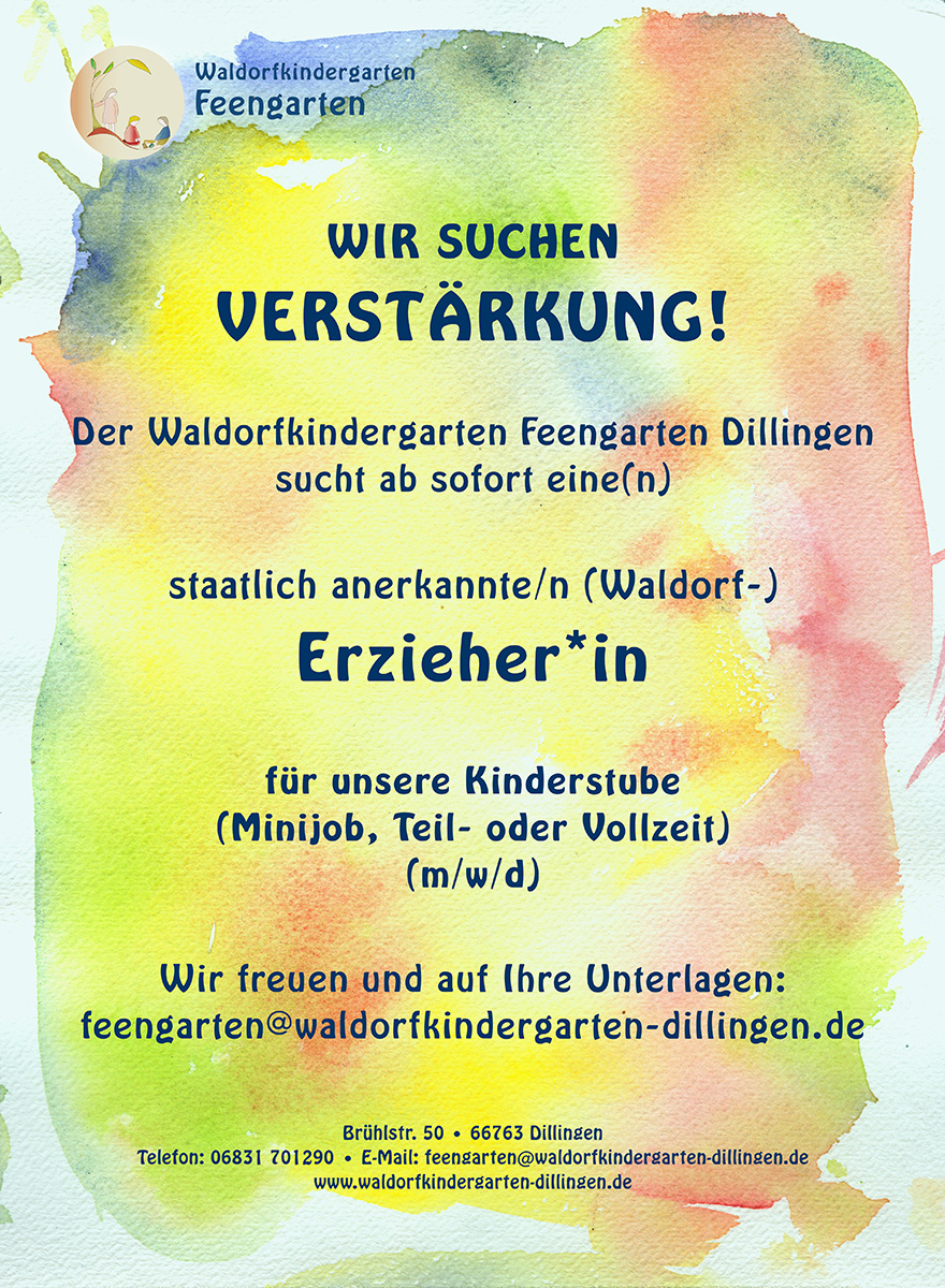  Stellenangebote – Waldorfkindergarten Feengarten Dillingen Bildidee 