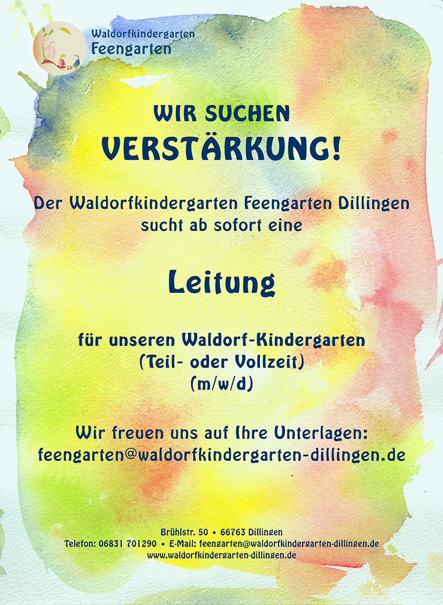  Stellenangebote – Waldorfkindergarten Feengarten Dillingen 